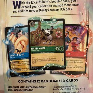 NEW Disney Lorcana 12 Fabled Game Cards & EXCLUSIVE Sealed D23 Iago Card